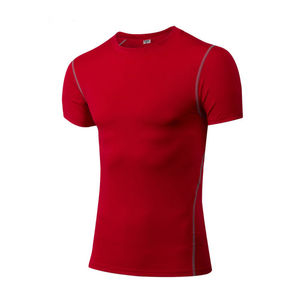 เสื้อรัดกล้ามเนื้อ MMA แบบตาข่ายบริเวณใต้วงแขน พร้อมแถบยางกันลื่นที่ชายเสื้อ สำหรับผู้ชาย เสื้อบีเจเจแบบรัดรูป เสื้อรัดกล้ามเนื้อผู้ชาย - Product Image 1