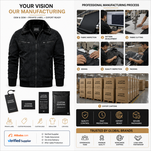 Chaqueta de Gamuza Tejida Personalizada para Hombre, Cuello Alto, Invierno, Cierre de Cremallera, Secado Rápido, Transpirable, OEM, ODM, Marca Privada, Venta al Por Mayor - Product Image 6