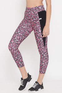 Leggings de yoga imprimés taille haute pour femme, pantalon longueur cheville, extensible dans quatre directions, léger, en Spandex/Nylon Polyester, pour l'entraînement - Product Image 4