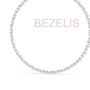 Collar Riviera de Diamantes Cultivados en Laboratorio de Lujo, Diamantes en Forma de Pera, Claridad VVS VS, Joyería Elegante de Oro, Diamantes Cultivados en Laboratorio al por Mayor - Product Image 4