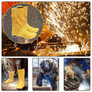 JNM SAFETY JNM-4814 Cubrezapatos de Soldadura, Protectores de Botas Resistentes al Fuego, al Agua y al Calor (500C-1000C), de Piel de Vacuno - Product Image 5