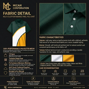 เสื้อเชิ้ตผู้ชายทรงปกติจาก Micah Corporation ระบายอากาศได้ดี พิมพ์ลายแบบ Heat-Transfer ผ้าถัก ป้องกันรอยยับ แห้งเร็ว เหมาะสำหรับกอล์ฟ ลายเรขาคณิต - Product Image 6