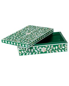 Caja de Joyería Moderna de Alta Calidad Hecha a Mano con Incrustaciones de Madreperla con Diseño Floral y Almacenamiento Decorativo - Product Image 6