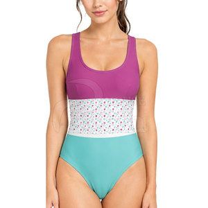 Maillot de bain une pièce extensible pour femme, imprimé par sublimation, séchage rapide, idéal pour la plage, la piscine et l'entraînement - Product Image 3
