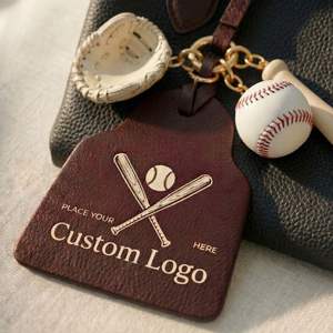 Llavero de Béisbol Personalizado con Logotipo, de Cuero PU, para Bolsos, Regalo Promocional al por Mayor, Marca JR - Product Image 5