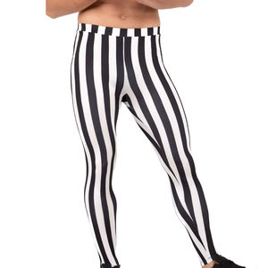 กางเกงเลกกิ้งรัดรูปสำหรับผู้ชาย ผ้าฝ้ายใยไผ่ ความยาวเต็มตัว เอวยางยืด สำหรับออกกำลังกายและเล่นกีฬา แบบซับลิเมชั่น รับผลิตตามแบบ OEM - Product Image 6