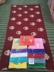 Pañuelo/Chal Largo y Grande de Algodón Chifón Voile con Bordado Floral de Pedrería, Transpirable y Suave, para Mujeres Musulmanas Africanas - Product Image 2