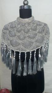 Black Gold Beaded Fringe Cape Sequin Embroidered Shoulder Collar Women Evening Party Fashion Garment Accessory - Product Image 3