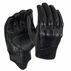 Gants de course pour hommes à doigts entiers en cuir véritable, compatibles avec les écrans tactiles, gants de moto fonctionnels - Product Image 1