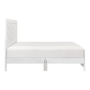 Letto a pannelli moderno bianco queen size, 1 pz, in legno, facile da montare, spedibile in scatola - Product Image 5