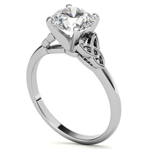 Anillo de Moissanita en Plata de Ley 925 Chapado en Oro, Anillo de Compromiso Solitario, Anillo de Promesa Nupcial, Joyería para Aniversario de Bodas y Fiestas - Product Image 2