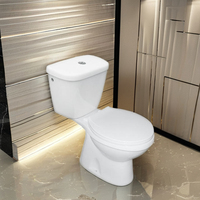 Nuevo diseño moderno, artículos sanitarios, asientos de inodoro de cerámica de dos piezas de una pieza al mejor precio del mercado con 2 años de garantía, uso en el baño