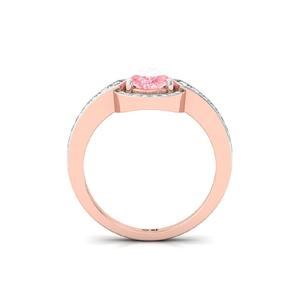 Anillo Solitario de Diamante Cultivado en Laboratorio con Corte Pera Redondo de Color Celestial, Chapado en Oro de 10K, Anillo de Compromiso y Boda de Lujo para Mujer - Product Image 2