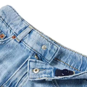 Shorts en jean décontractés personnalisés pour hommes et femmes, taille mi-haute, vente en gros, mode streetwear, appliques et strass personnalisés - Product Image 3