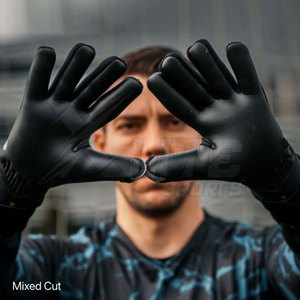 Gants de gardien de but en cuir antidérapants et respirants à doigts entiers avec fermeture auto-agrippante et sangle de poignet pour l'entraînement - Product Image 4