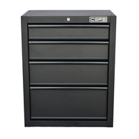 Chariot à outils roulant CSPS pour mécanicien, garage, compatible OEM, 61 cm, acier thermolaqué noir mat, 10 tiroirs en plastique, ISO9001
