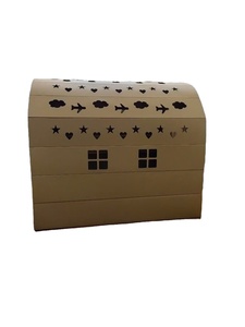 Abri de divertissement pour enfants en matériaux recyclés, carton ondulé, maison de jeu portable en papier personnalisée pour enfants - Product Image 3