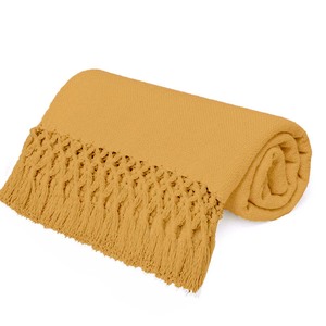Manta de Algodón 100% de la Mejor Calidad, Color Sólido, para Sofá, Tamaño Personalizado, con Flecos Grandes, para el Hogar - Product Image 2