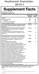 Gomitas Veganas con Extracto de Champiñones para la Salud Cerebral y Digestiva, 20 en 1, 60 Unidades, Botella PET, Alta Calidad, para Adultos - Product Image 4