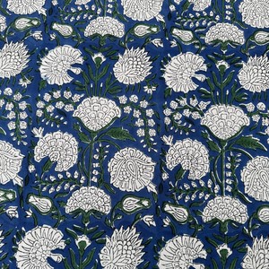 Handmade white floral <b>tablecloth</b> Pretty pink cotton design Block print cotton table cloth for Dining <b>Weddings</b> Special Occasions - Product Image 3