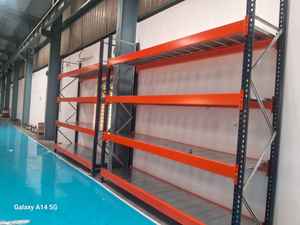Étagère modulaire extensible robuste compatible avec les chariots élévateurs, revêtement poudré, capacité de 200 m, utilisation industrielle, stockage à domicile ou en garage - Product Image 2