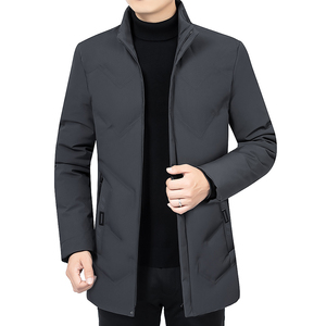 New Men's Winter Hooded Long Fleece Padded Windproof Parka with Thick Warmth GR - Product Image 1