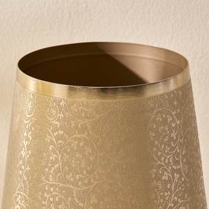 Elegante Florero Metálico Dorado con Motivo Floral Grabado, Base Pulida Lisa, Lujoso, Hecho a Mano, Resistente al Óxido, Sofisticado para Bodas - Product Image 2