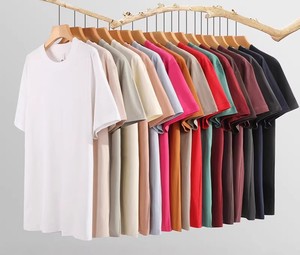 เสื้อยืดโอเวอร์ไซส์ผ้าฝ้าย 100% หนัก 280 กรัม ปักโลโก้ตามสั่ง ราคาโรงงานจากบังกลาเทศ เสื้อยืดทรงหลวมไหล่ตก ยูนิเซ็กส์ - Product Image 1