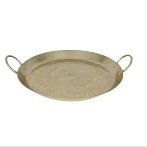 High-End Aluminum <b>Tray</b> With Leaf Accents Modern Style Premium Metal Serving <b>Tray</b> Elegant Design - Product Image 3