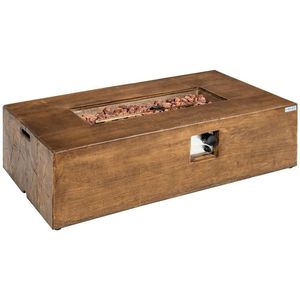 Tavolo con Braciere a Gas da Esterno 48 X 27 Pollici con 50.000 BTU e Copertura con Pietre Laviche per Intrattenimento all'Aperto - Product Image 1