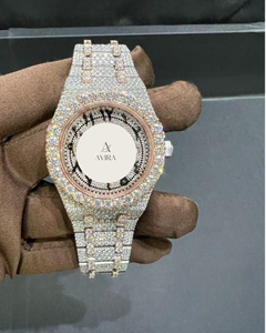 <b>Arabic</b> Direct Factory Supply Luxury Iced Out Gold Diamond <b>Watch</b> for Men Women Parties and Daily Wear Available for Factory price - Product Image 2
