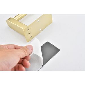 2-Pack Self-Adhesive Wall Mount Paper <b>Towel</b> <b>Holder</b> Brushed Gold <b>Kitchen</b> Storage Cabinets Easy Installation for Home <b>Kitchen</b> - Product Image 3
