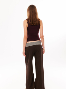 Women's Casual High Waist Joggers Loose Fit Straight Leg Draped <b>Trousers</b> with Elastic Waist <b>Drawstring</b> Solid Yoga Pants - Product Image 2