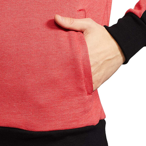 <b>Men's</b> <b>Red</b> Quarter Zip <b>Sweatshirt</b> Regular Fit Knitted Polyester Casual Solid Color Stand Collar Autumn Wear - Product Image 4