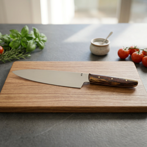 Cuchillo de cocina de acero de Damasco con mango de madera, hoja dentada, punta caída personalizable ODM, grosor de 0.6 mm, grado DIY, individual - Product Image 6
