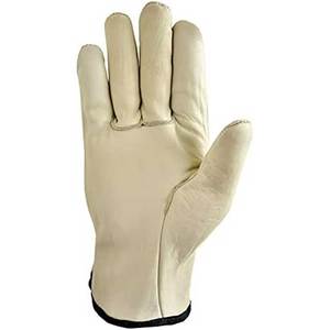 Gants de sécurité en cuir, longueur poignet, non doublés, respirants, style uni, pour usage quotidien, printemps et automne - Product Image 1