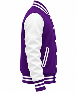 Chaquetas de Invierno Personalizadas OEM de Alta Calidad para Hombre, Chaqueta Varsity de Béisbol con Mangas de Cuero y Lana para Hombre 2026 al por Mayor - Product Image 3