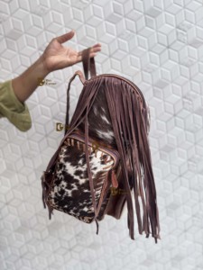 2026 Fashion Designer Cowhide Leather Fringe <b>Backpack</b> Hair On Hide Stylish <b>Backpack</b> <b>School</b> Bags Unisex Unique Designer Bag - Product Image 2