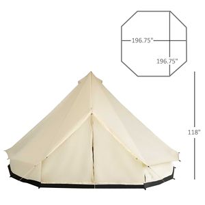 Grande tente tipi imperméable pour 16,5 personnes, idéale pour les familles, les camps de chasse et les quatre saisons - Product Image 2