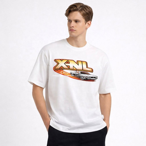 T-shirt à col rond pour homme, manches courtes, coupe classique, noir uni, style décontracté, 100% coton jersey tricoté, teinture unie - Product Image 1