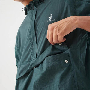Versatile <b>Packable</b> Hooded Winter Windbreaker <b>Jacket</b> Quick Dry Breathable Street Style Travel Wear Front Logo - Product Image 3