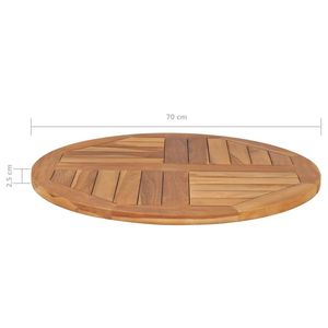 Tavolo da 1 \ "27.6 \" tavolo rotondo in legno di Teak massello elegante e resistente - Product Image 6