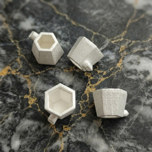 Bisel hexagonal de plata esterlina reciclada hecho a mano de alta calidad para la creación de colgantes de cabujón personalizados y anillos solitarios. - Product Image 2