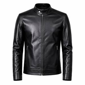 Veste d'hiver matelassée en cuir véritable pour homme de qualité supérieure - Coupe-vent, imperméable, confortable, douce, moderne, décontractée, vêtement d'extérieur de luxe - Product Image 4