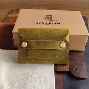 กระเป๋าสตางค์หนังรักษ์โลกแบบไร้ตะเข็บ หนังฟอกธรรมชาติ กระเป๋าสตางค์ขนาดเล็ก สำหรับการค้าที่ยั่งยืน SLW-0017 - Product Image 4