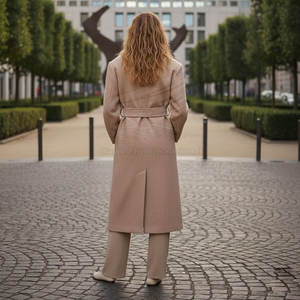 Manteau long d'hiver pour femmes de style moderne, tissu en toile, design respirant, haute qualité - Product Image 6