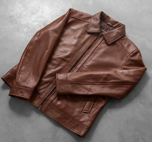 Modèle 2026 tendance, veste en cuir pour homme et femme, nouvelle mode, veste en cuir pour homme, veste en cuir coupe-vent 2025 - Product Image 1