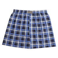 Boxer pour homme à carreaux petits marron-gris, coupe ample, décontracté, avec braguette boutonnée, respirant, taille élastique, pour commandes en gros