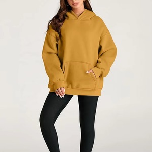 Nouvel Arrivage – Sweat à Capuche Décontracté pour Femme avec Lettres Imprimées, Logo Personnalisé, Coupe Oversize et Épaules Tombantes en Coton Molletonné - Product Image 4