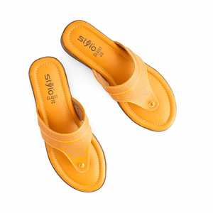 Women's Yellow Casual <b>Sports</b> for <b>Slippers</b> Softy CL4061 - Product Image 1